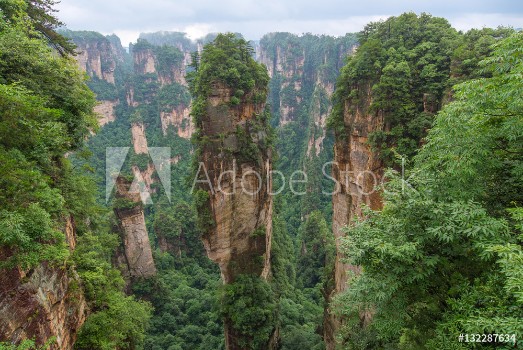 Picture of Zhangjiajie National forest park at Wulingyuan Hunan China